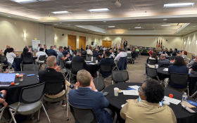 Cybersecurity professionals networking at the 2025 Southern Maryland Cyber Summit hosted by ePlus Technologies